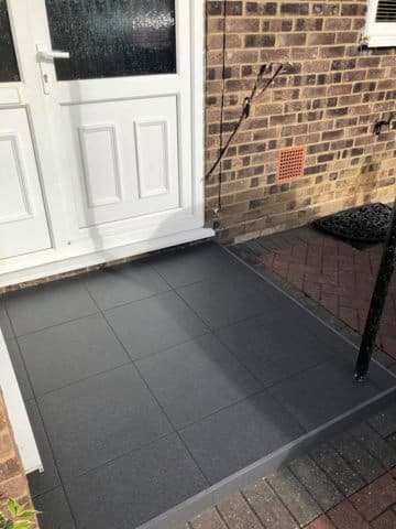tiled outside step laid in acle