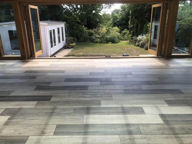 wood plank effect porcelain tiling laid over heated floor in brundall